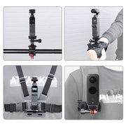 PULUZ 1/4 inch Screw Adjustable ABS Action Camera Tripod Adapter (Black)