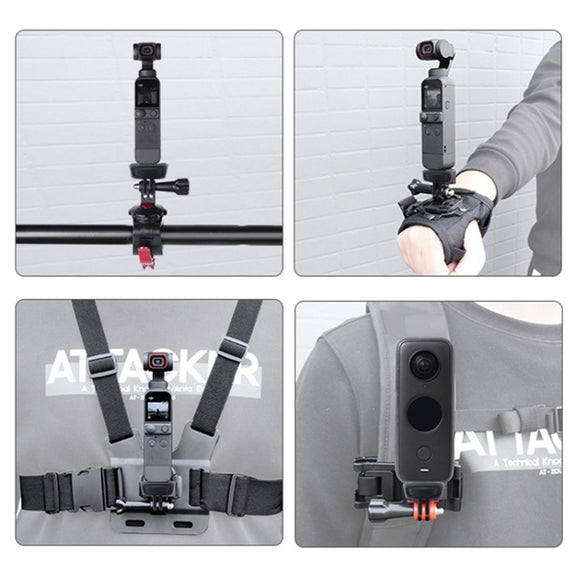 PULUZ 1/4 inch Screw Adjustable ABS Action Camera Tripod Adapter (Black)