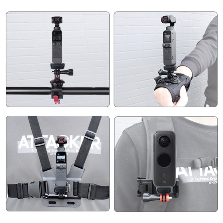 PULUZ 1/4 inch Screw Adjustable ABS Action Camera Tripod Adapter (Black)