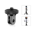 PULUZ 1/4 inch Screw Metal Tripod Mount Action Camera Adapter (Black) - Connection Mount by PULUZ | Online Shopping South Africa | PMC TechLife | Buy Now Pay Later Mobicred
