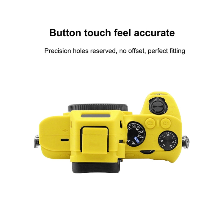 PULUZ Soft Silicone Protective Case for Sony ILCE-7MII / 7SMII / 7RMII(Yellow)