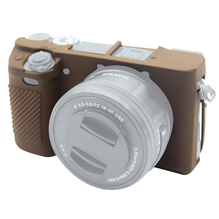PULUZ Soft Silicone Protective Case for Sony ILCE-6300 / A6400(Coffee)