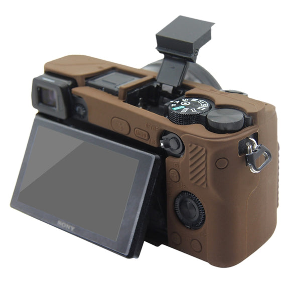 PULUZ Soft Silicone Protective Case for Sony ILCE-6300 / A6400(Coffee)