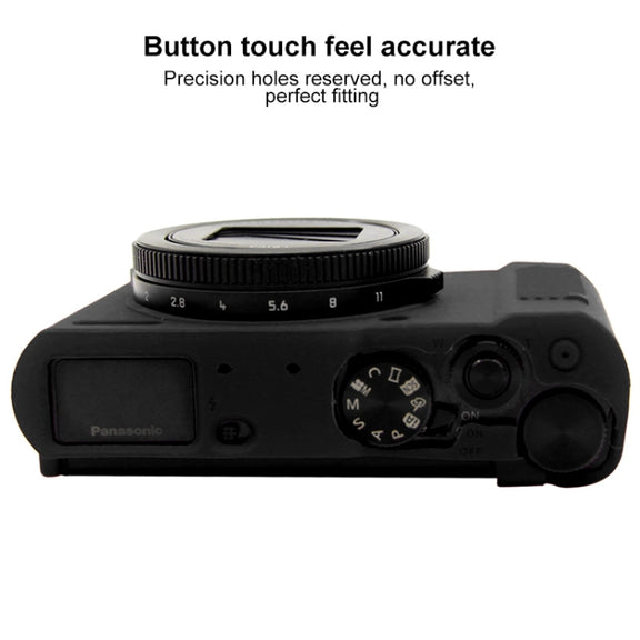 PULUZ Soft Silicone Protective Case for Panasonic Lumix  LX10(Black)