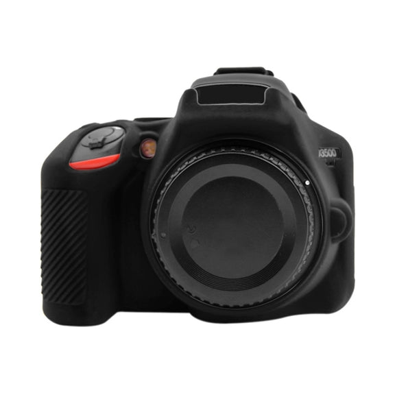 PULUZ Soft Silicone Protective Case for Nikon D3500(Black)