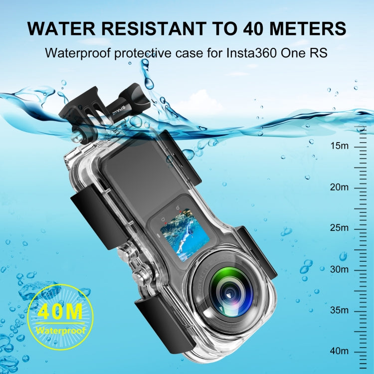 For Insta360 One RS 1-Inch 360 Edition PULUZ 40m Underwater Water-resistant Housing Case