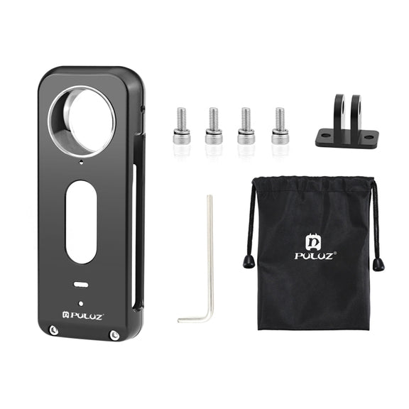 For Insta360 X3 PULUZ Metal Protective Cage Rig Housing Frame with Lens Protector(Black)