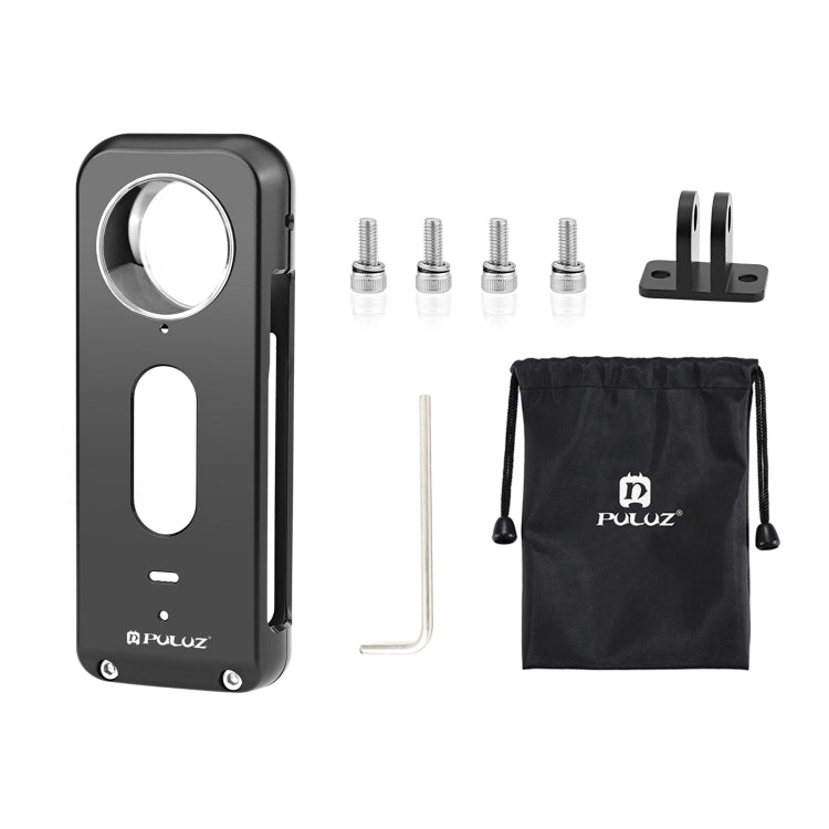 For Insta360 X3 PULUZ Metal Protective Cage Rig Housing Frame with Lens Protector(Black)