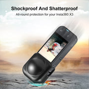 For Insta360 X3 PULUZ Silicone Protective  Lens Cover(Black)