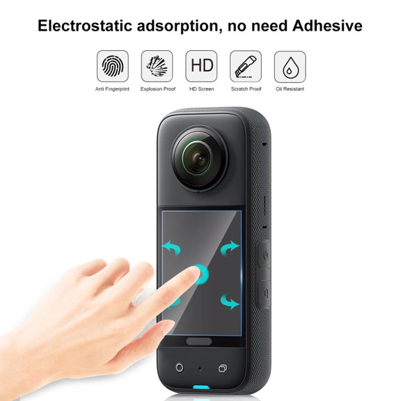 For Insta360 X3 PULUZ 2pcs Curved  HD Screen Film(Transparent)