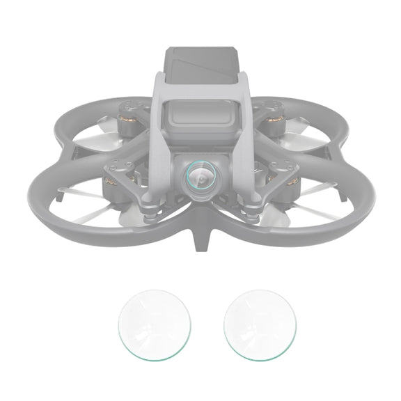 For DJI Avata 2pcs PULUZ Tempered Glass Drone Lens Film(Transparent)