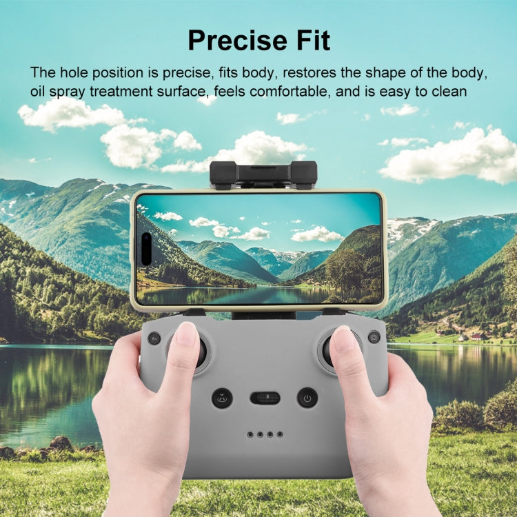 PULUZ Shockproof Anti-scratch Silicone Case For DJI Mini 3 / 3 Pro / Mavic 3 / Air 2S / Mini 2 Remote Control(Grey)