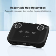 PULUZ Shockproof Anti-scratch Silicone Case with Neck Strap For DJI Mini 3 / 3 Pro / Mavic 3 / Air 2S / Mini 2 Remote Control (Black)