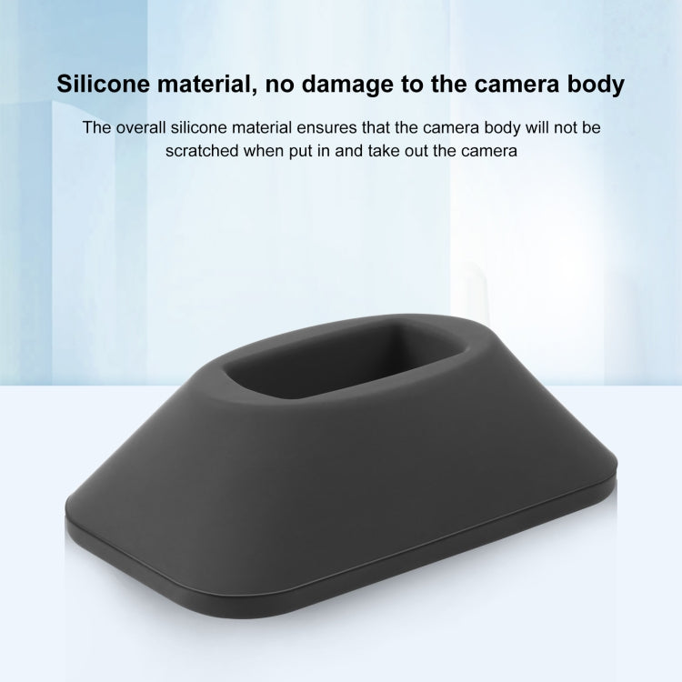 For Insta360 X3 PULUZ Silicone Base Desktop Stand(Black)