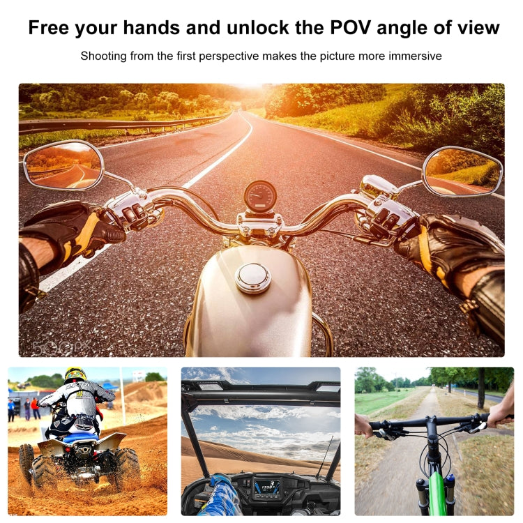 PULUZ Bending Action Camera Motorcycle Helmet Chin Mount (Black)