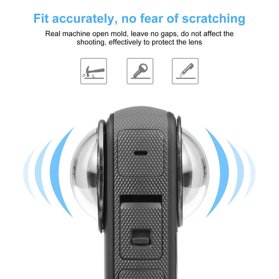 For Insta360 X3 PULUZ Lens Guard Optical Glass Protective Cover (Black)
