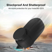 For Insta360 GO 3 PULUZ Camera Silicone Case with Lens  Cover (Black)