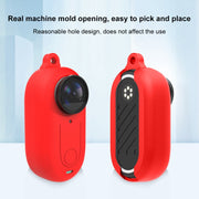 For Insta360 GO 3 PULUZ Camera Silicone Case with Lens  Cover (Red)