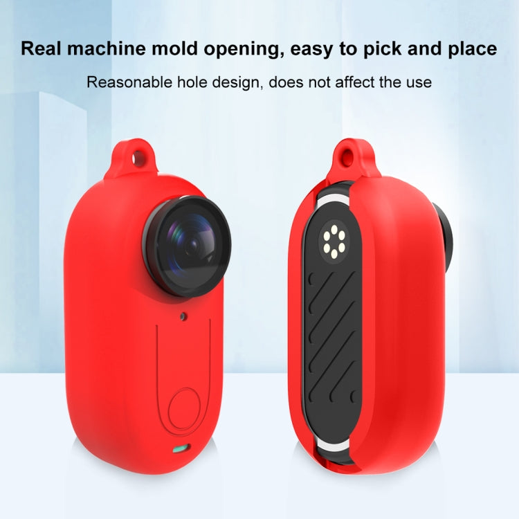 For Insta360 GO 3 PULUZ Camera Silicone Case with Lens  Cover (Red)
