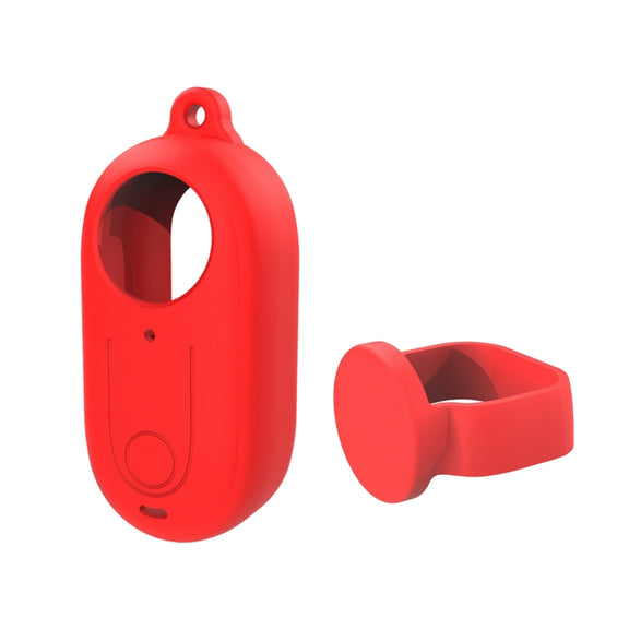 For Insta360 GO 3 PULUZ Camera Silicone Case with Lens  Cover (Red)
