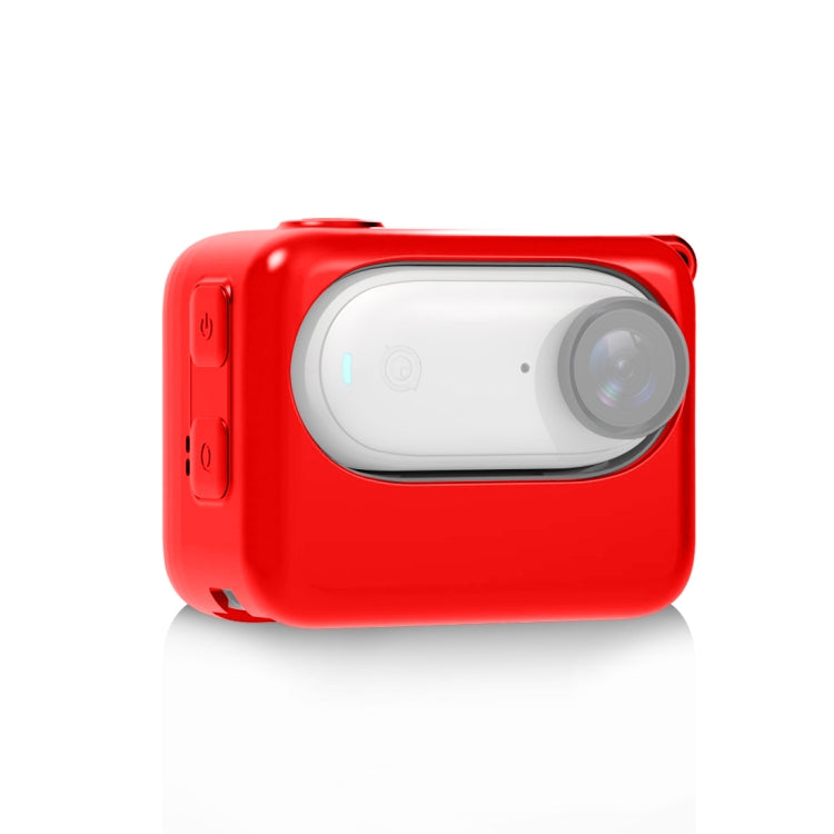 For Insta360 GO 3 PULUZ Camera Charging Case Silicone Case (Red)