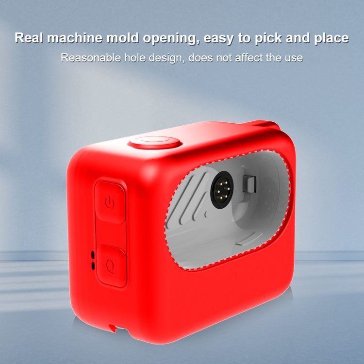 For Insta360 GO 3 PULUZ Camera Charging Case Silicone Case (Red)