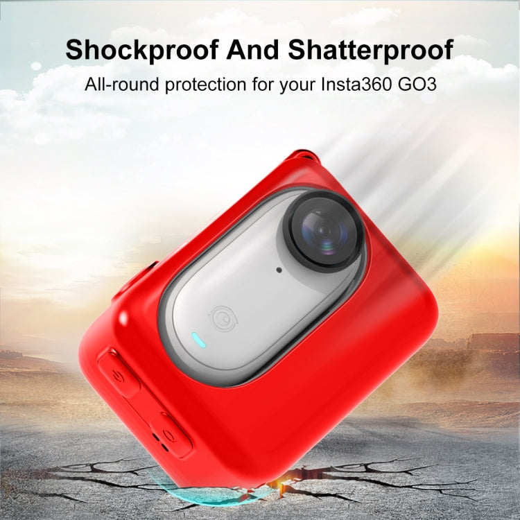 For Insta360 GO 3 PULUZ Camera Charging Case Silicone Case (Red)