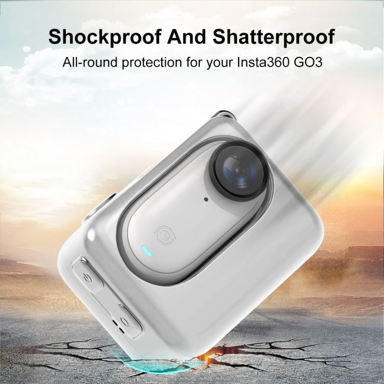 For Insta360 GO 3 PULUZ Camera Charging Case Silicone Case (White)