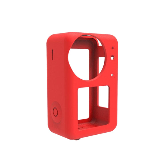 For DJI Osmo Action 4 / 3 PULUZ Silicone Protective Case with Lens Cap (Red)