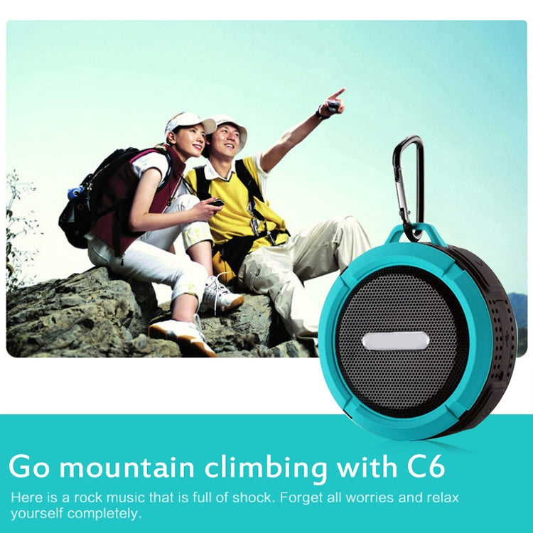 C6 Outdoor Water-resistant Bluetooth Speaker with Suction, Support Hands-free Calling(Green)