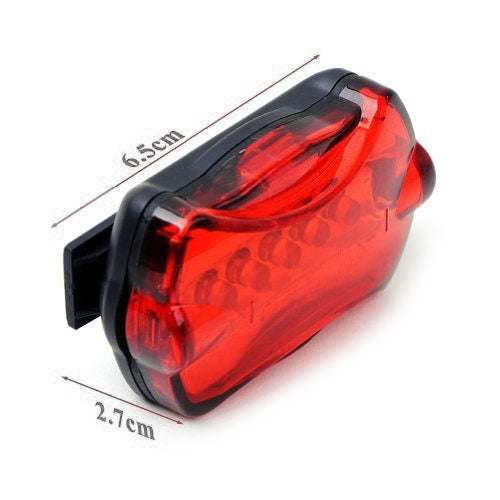 5 LED Water Resistant Bike Bicycle Head Light+ Rear Safety Flashlight