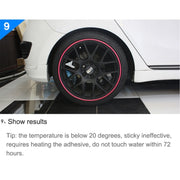 Universal Decorative Scratchproof Stickup 8M Flexible Car Wheel Hub TRIM Mouldings Decoration Strip(Black)