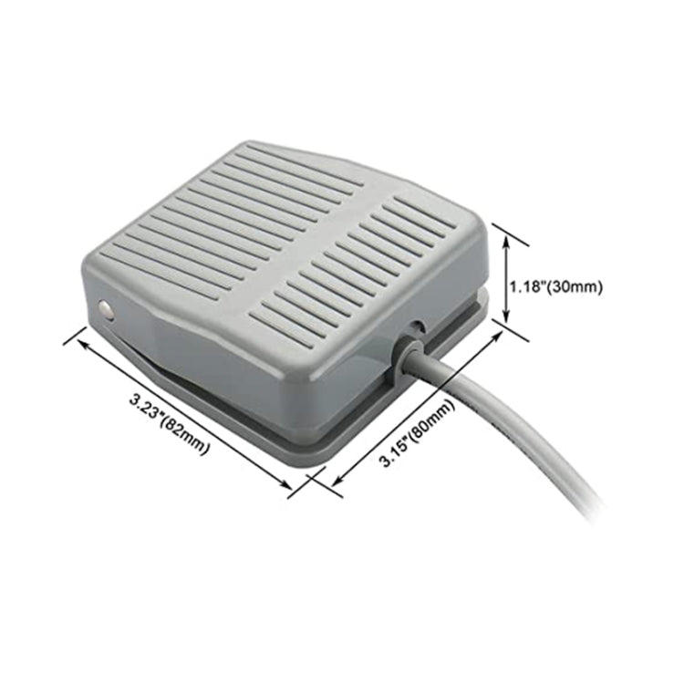 TFS-201 AC 250V 10 A Electric Power Plastic Foot Switch Power Pedal, Cable Length: 1m