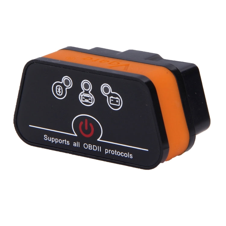 Vgate iCar II Super Mini ELM327 OBDII Bluetooth V3.0 Car Scanner Tool, Support Android OS, Support All OBDII Protocols(Orange + Black)