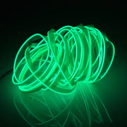 EL Cold Green Light Water-resistant Flat Flexible Car Strip Light with Driver for Car Decoration, Length: 5m(Green)