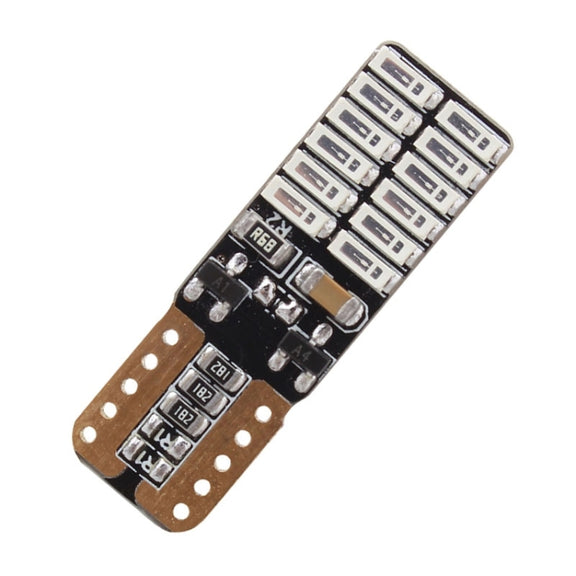 2 PCS T10 4.8W 720LM Red Light 24 SMD 4014 LED Error-Free Canbus Car Clearance Lights Lamp, DC 12V