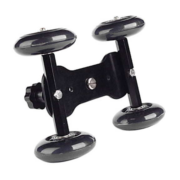 DEBO First Generation Camera Truck / Floor Table Video Slider Track Dolly Car for DSLR Camera / Camcorders(Black)