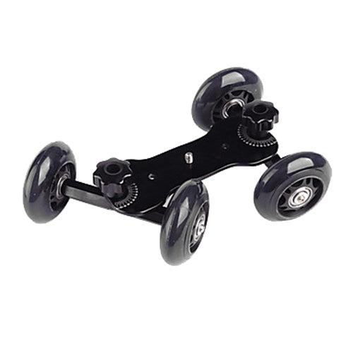 DEBO First Generation Camera Truck / Floor Table Video Slider Track Dolly Car for DSLR Camera / Camcorders(Black)