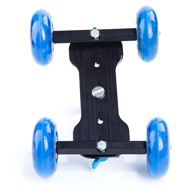 DEBO First Generation Camera Truck / Floor Table Video Slider Track Dolly Car for DSLR Camera / Camcorders(Blue)