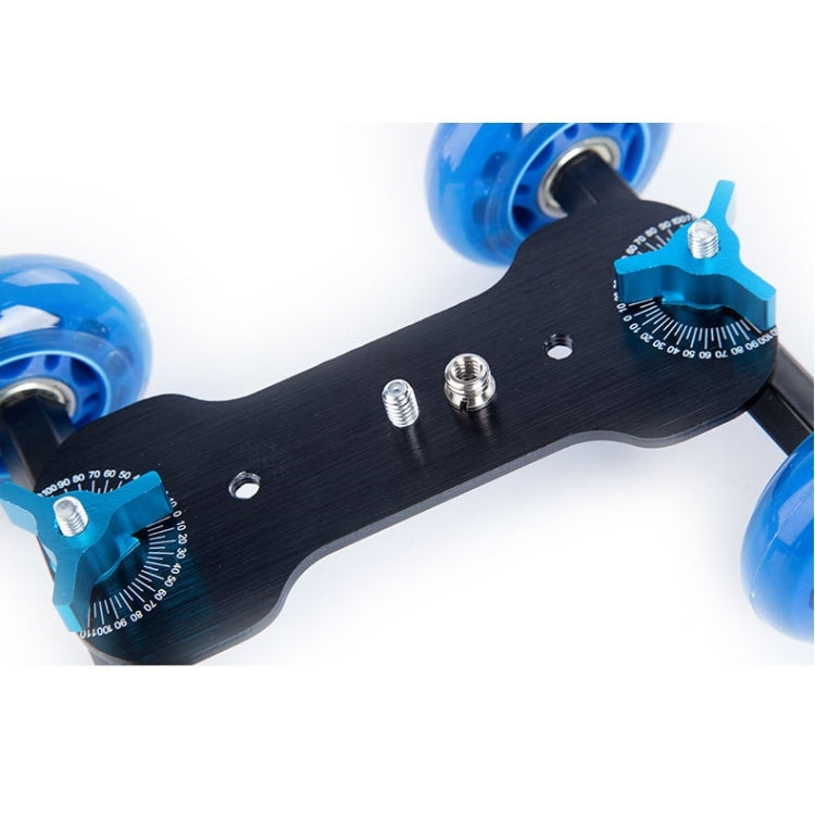 DEBO First Generation Camera Truck / Floor Table Video Slider Track Dolly Car for DSLR Camera / Camcorders(Blue)