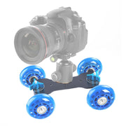 DEBO First Generation Camera Truck / Floor Table Video Slider Track Dolly Car for DSLR Camera / Camcorders(Blue)