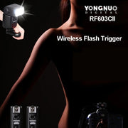 2 PCS YONGNUO RF603C II FSK 2.4GHz Wireless Flash Trigger with C1 Shutter Connecting Cable
