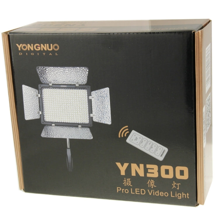 YONGNUO 300 LEDs Pro LED Studio Video Light for Canon / Nikon / Sony Camcorder DSLR (YN300)(Black)
