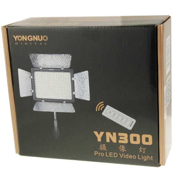 YONGNUO 300 LEDs Pro LED Studio Video Light for Canon / Nikon / Sony Camcorder DSLR (YN300)(Black)