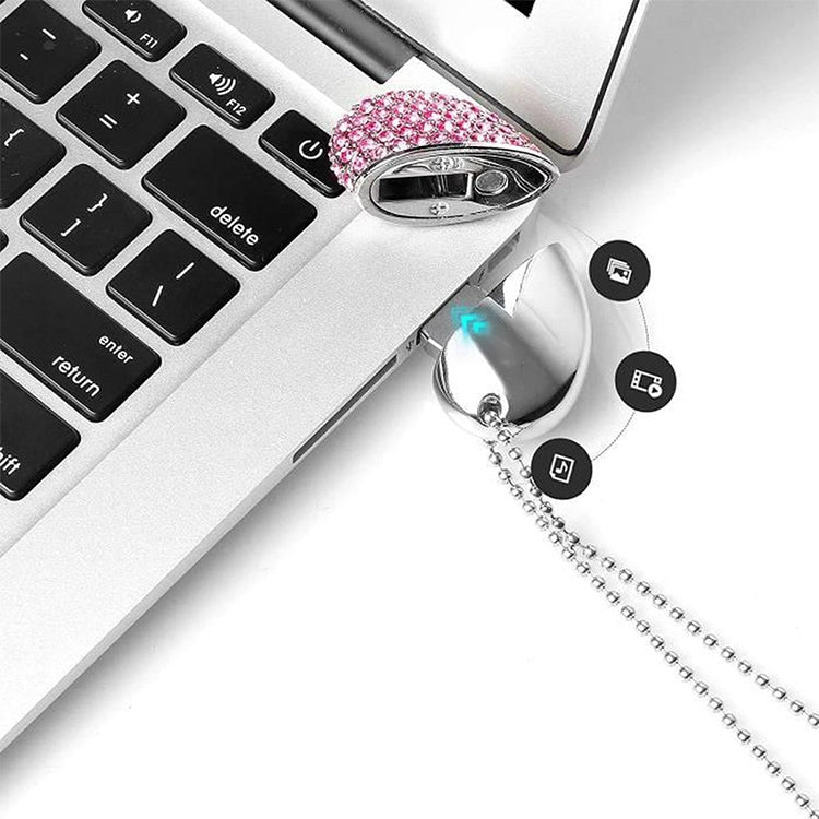 Heart Shaped Diamond Jewelry USB Flash Disk, Special for Valentines Day Gifts (8GB)