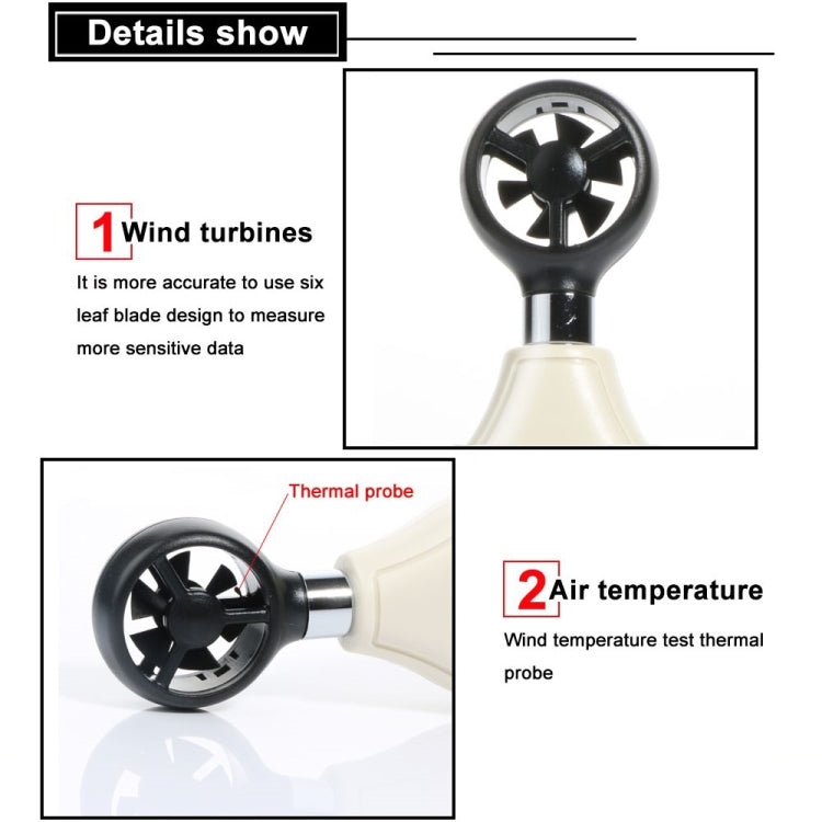 BENETECH Digital Electronic Anemometer (GM816A)(White)
