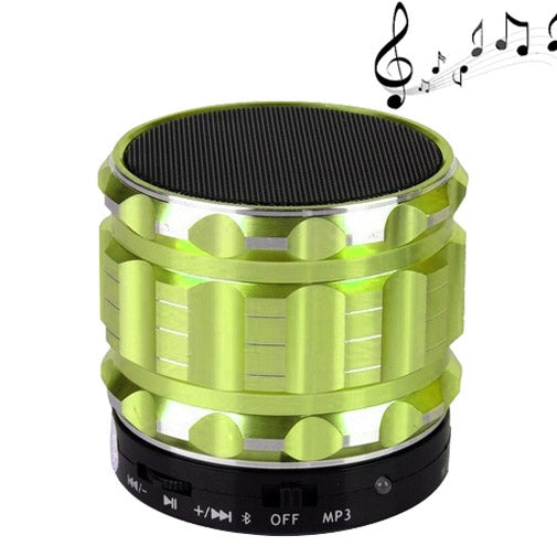 S28 Metal Mobile Bluetooth Stereo Portable Speaker with Hands-free Call Function(Green)