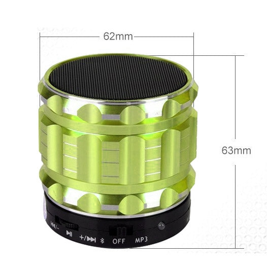S28 Metal Mobile Bluetooth Stereo Portable Speaker with Hands-free Call Function(Green)