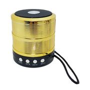 S28 Metal Mobile Bluetooth Stereo Portable Speaker with Hands-free Call Function(Gold)