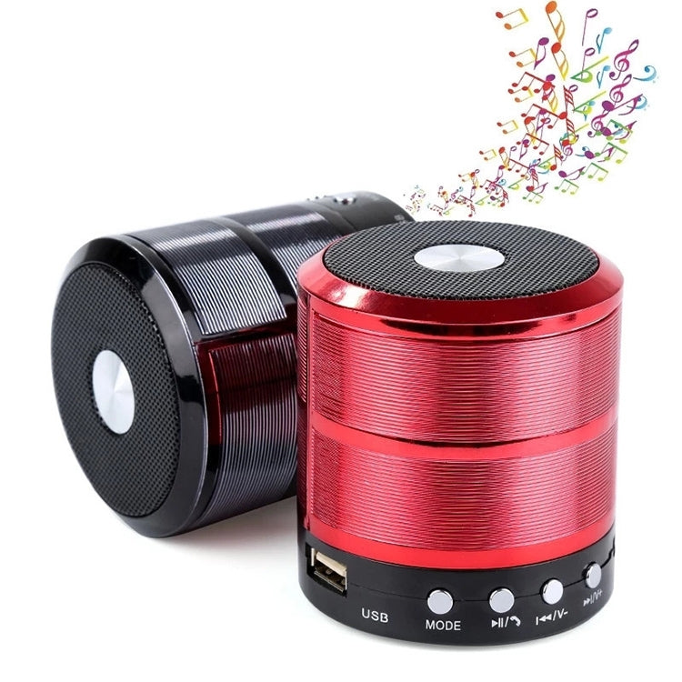 S28 Metal Mobile Bluetooth Stereo Portable Speaker with Hands-free Call Function(Red)